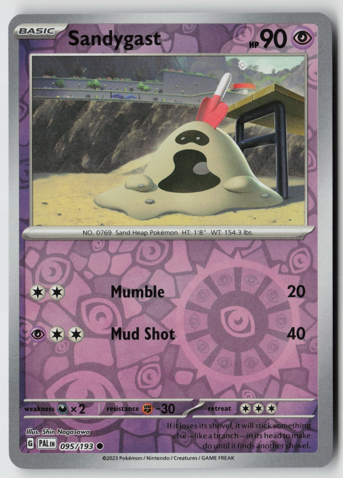 Sandygast 095/193 SV02: Paldea Evolved Common Reverse Holo NM Shin Nagasawa