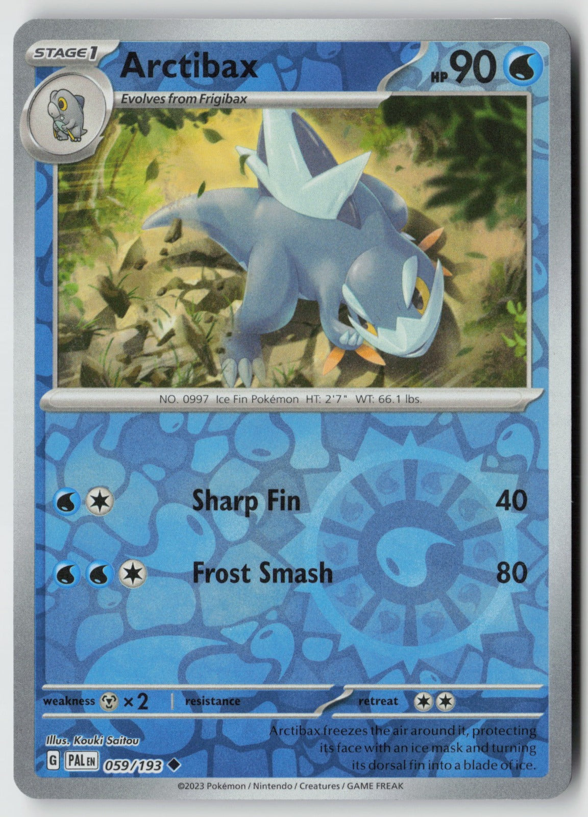 Arctibax 059/193 SV02: Paldea Evolved Uncommon Reverse Holo NM Kouki Saitou