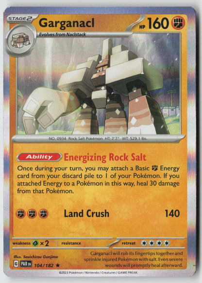 Garganacl 104/182 SV04: Paradox Rift Rare Holo NM Souichirou Gunjima