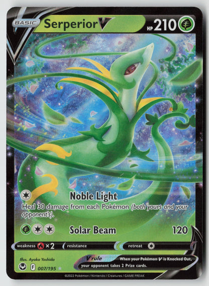 Serperior V 007/195 SWSH12: Silver Tempest Ultra Rare Holo NM Ayaka Yoshida