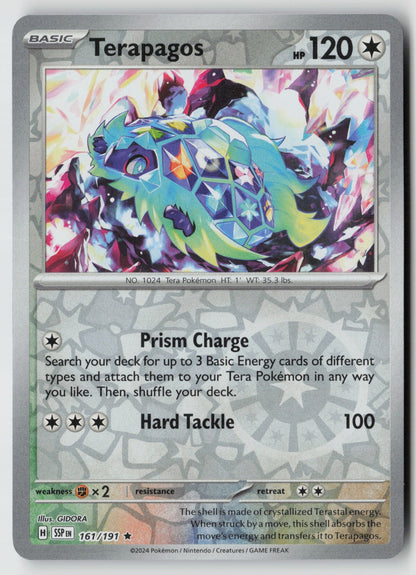 Terapagos 161/191 SV08: Surging Sparks Rare Reverse Holo NM GIDORA
