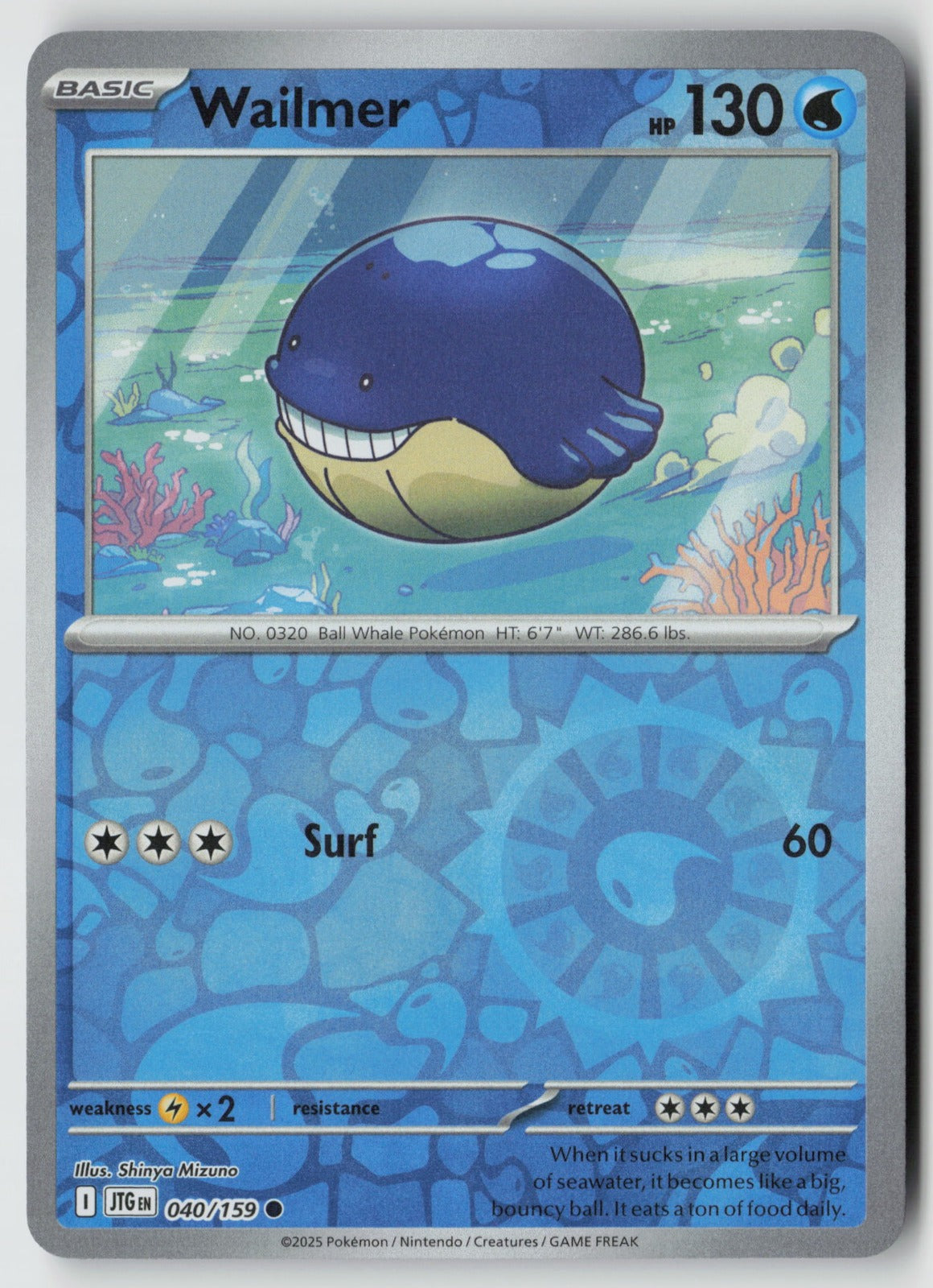 Wailmer 040/159 SV09: Journey Together Common Reverse Holo NM Shinya Mizuno