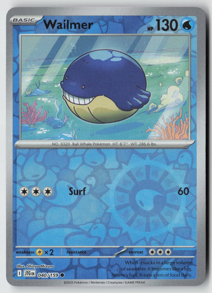 Wailmer 040/159 SV09: Journey Together Common Reverse Holo NM Shinya Mizuno