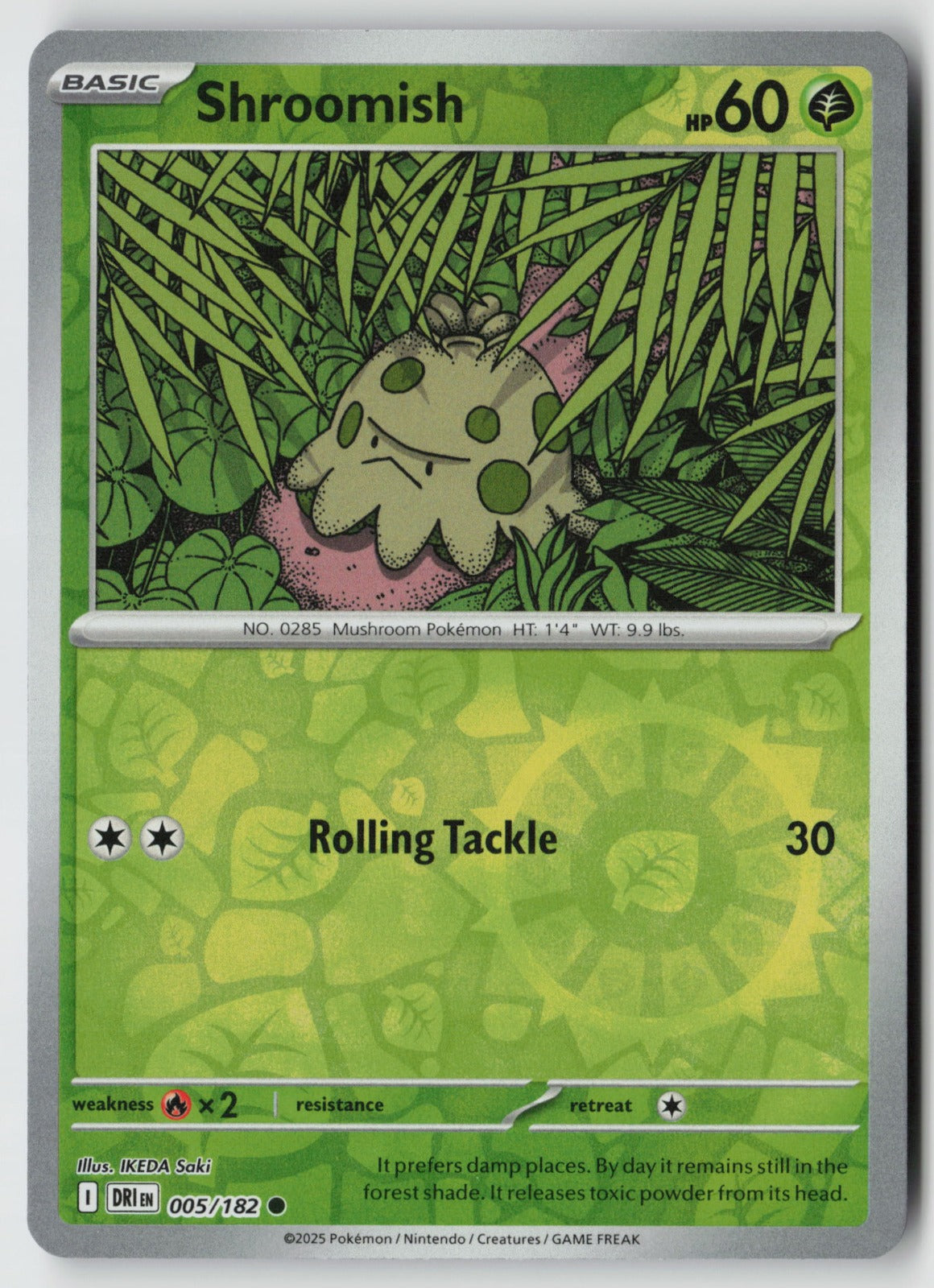 Shroomish 005/182 SV10: Destined Rivals Common Reverse Holo NM IKEDA Saki