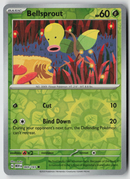 Bellsprout 069/165 SV: Scarlet & Violet 151 Common Reverse Holo NM Jerky
