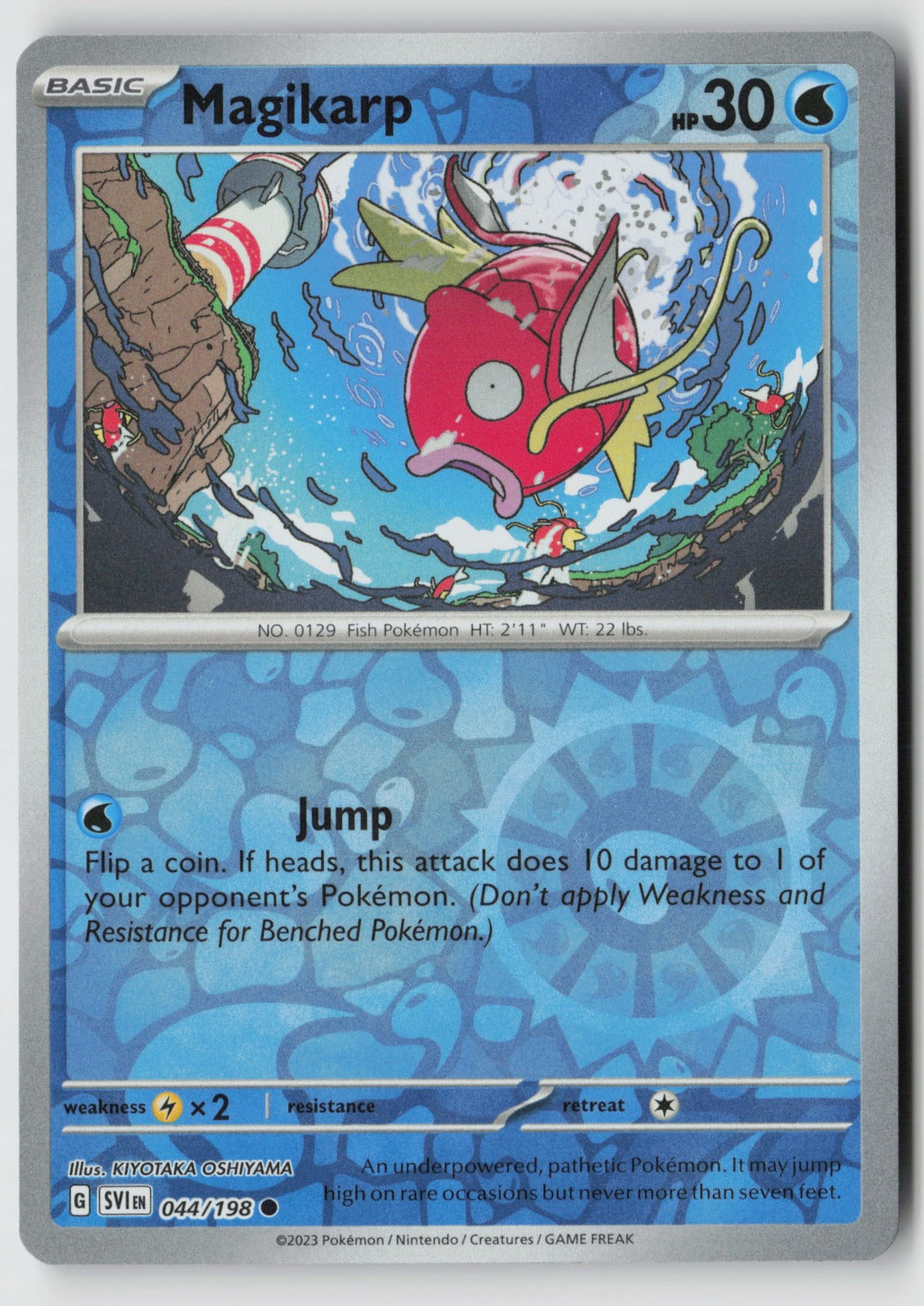 Magikarp 044/198 SV01: Scarlet & Violet Base Set Common Reverse Holo NM Akira Ko