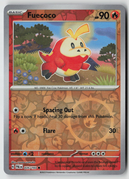 Fuecoco 035/193 SV02: Paldea Evolved Common Reverse Holo NM ryoma uratsuka