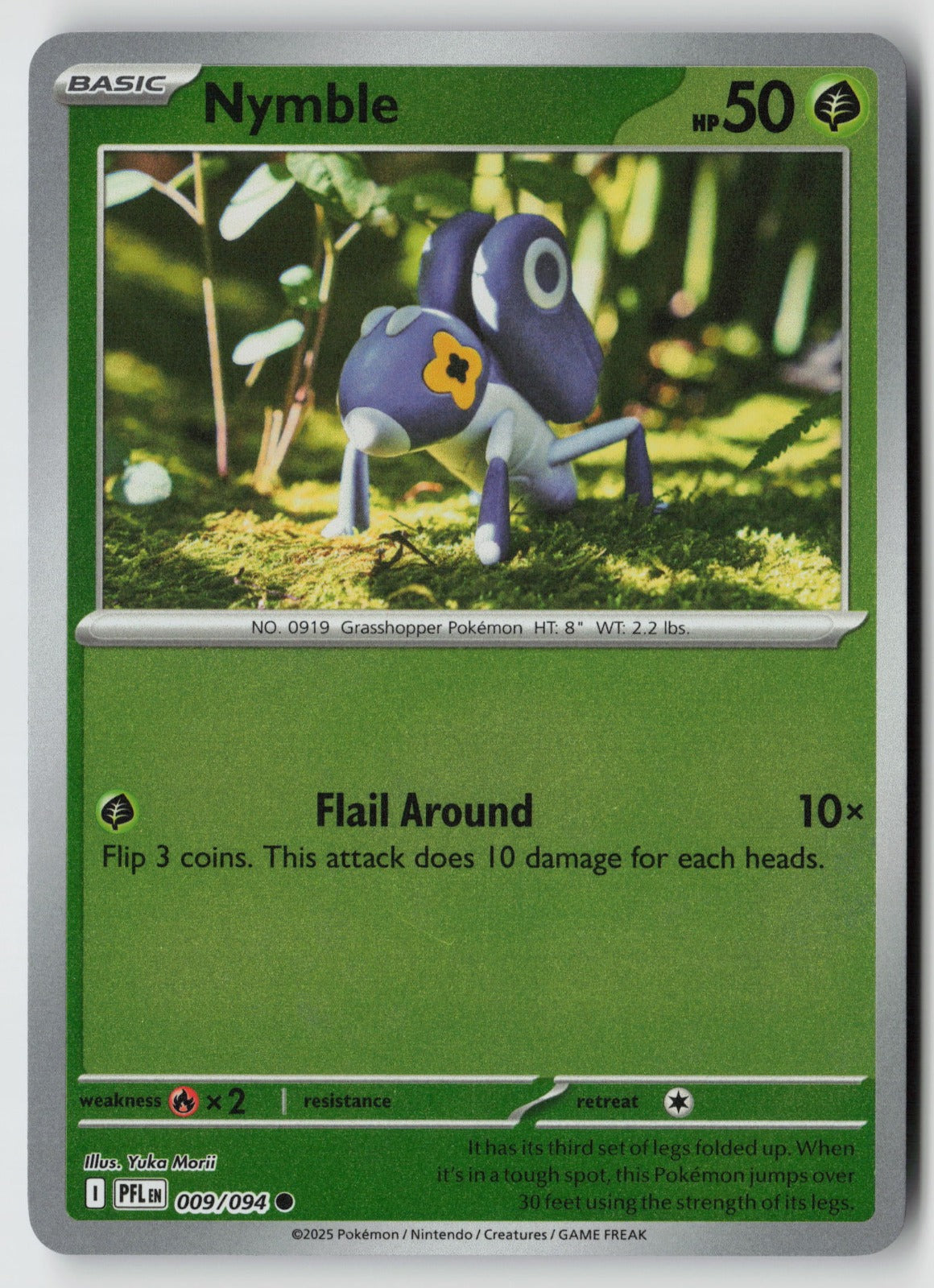 Nymble 009/094 ME02: Phantasmal Flames Common Reverse Holo NM Yuka Morii