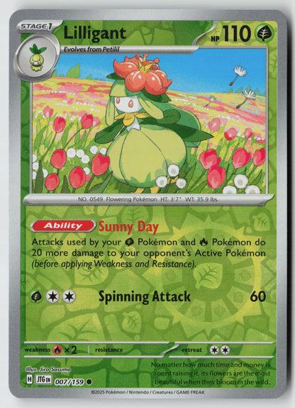 Lilligant 007/159 SV09: Journey Together Common Reverse Holo NM Jiro Sasumo