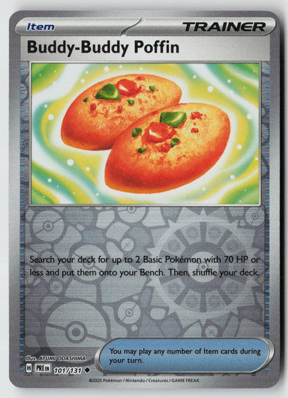 Buddy-Buddy Poffin 101/131 SV: Prismatic Evolutions Uncommon Reverse Holo NM