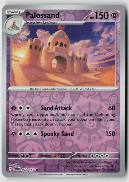 Palossand 092/167 SV06: Twilight Masquerade Common Reverse Holo NM Uta