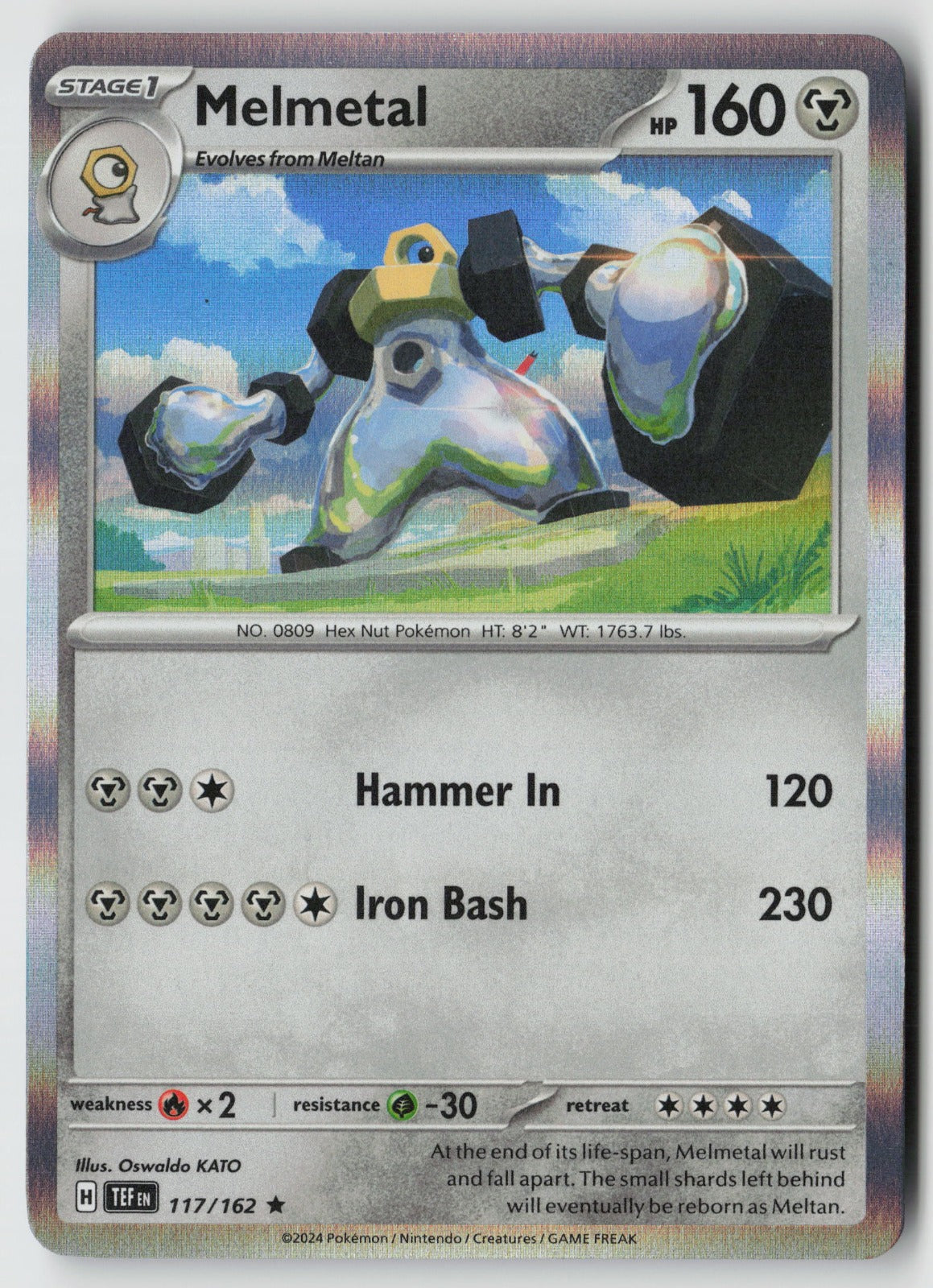 Melmetal 117/162 SV05: Temporal Forces Rare Holo NM Oswaldo KATO