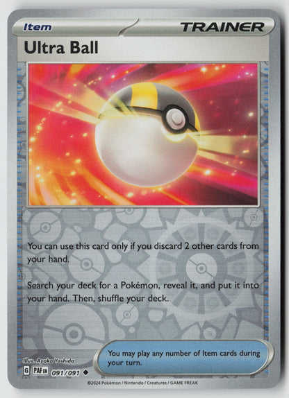 Ultra Ball 091/091 SV: Paldean Fates Uncommon Reverse Holo NM Ayaka Yoshida