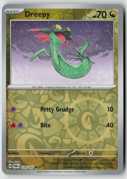 Dreepy 128/167 SV06: Twilight Masquerade Common Reverse Holo NM Scav