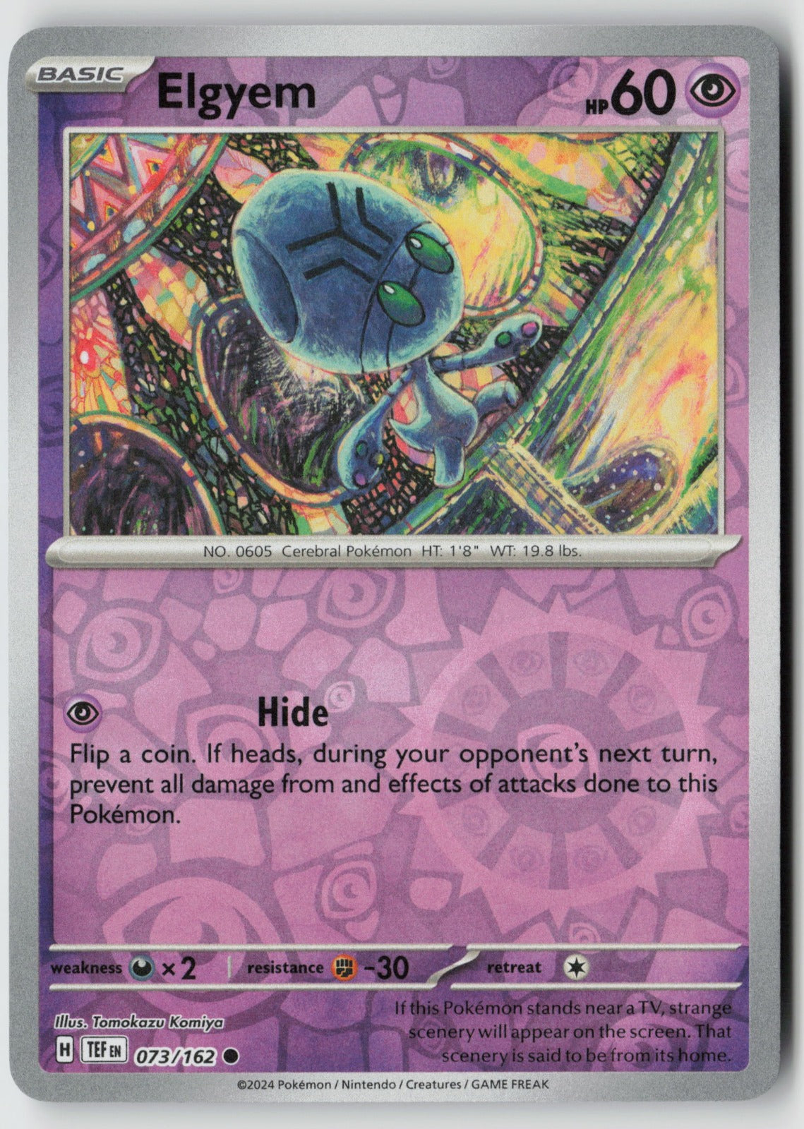 Elgyem 073/162 SV05: Temporal Forces Common Reverse Holo NM Tomokazu Komiya