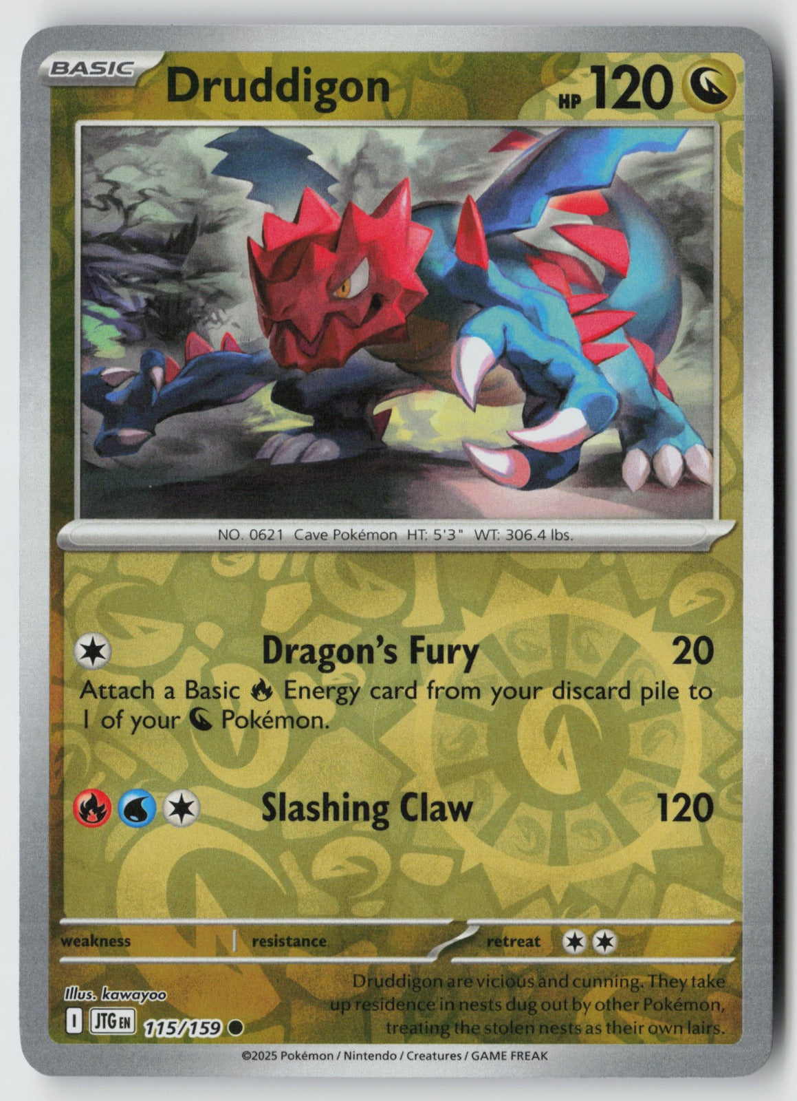 Druddigon 115/159 SV09: Journey Together Common Reverse Holo NM kawayoo