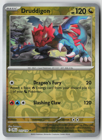 Druddigon 115/159 SV09: Journey Together Common Reverse Holo NM kawayoo