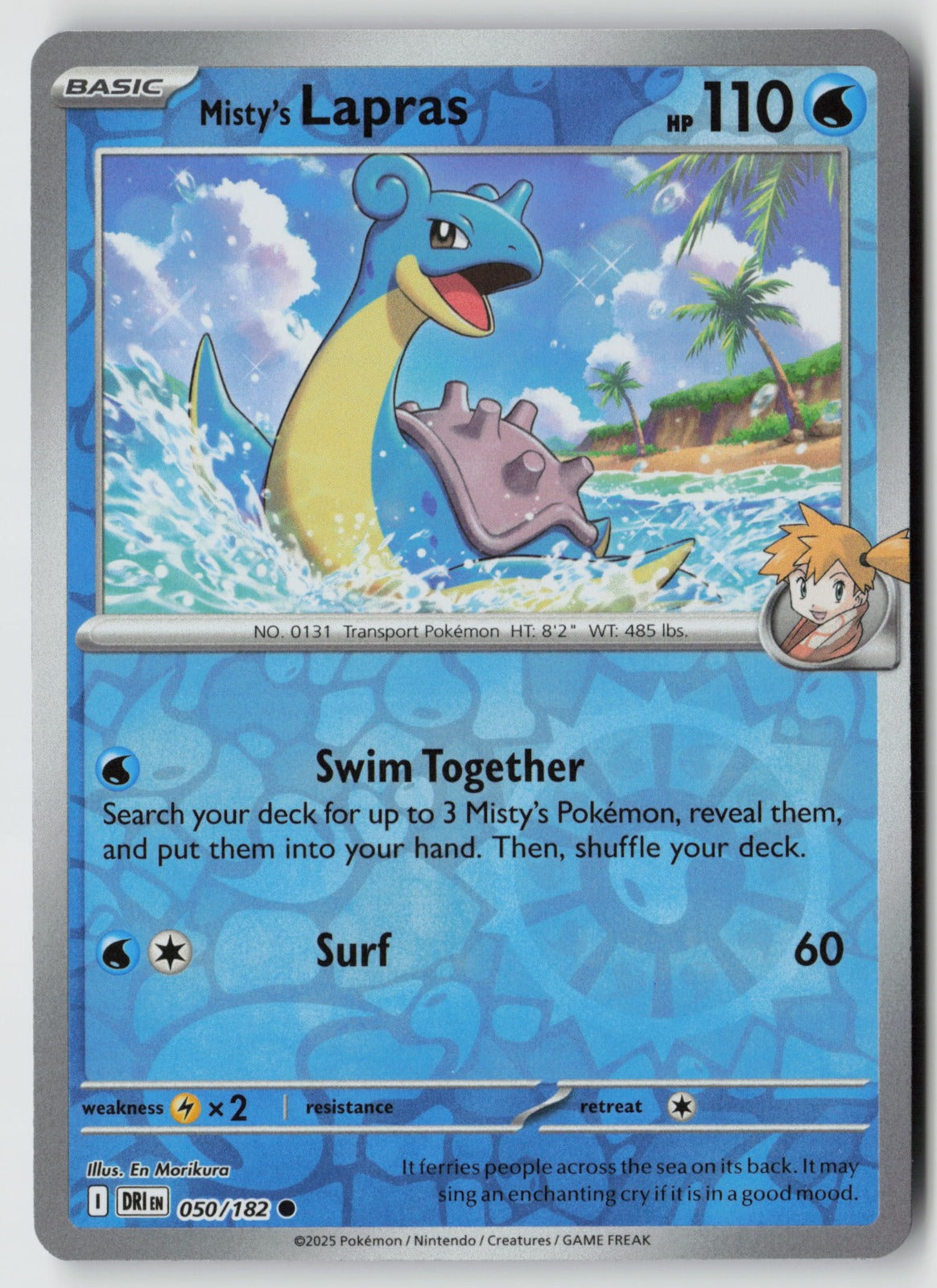 Misty's Lapras 050/182 SV10: Destined Rivals Common Reverse Holo NM kamonabe