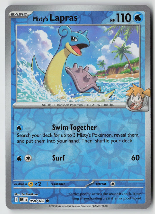 Misty's Lapras 050/182 SV10: Destined Rivals Common Reverse Holo NM kamonabe