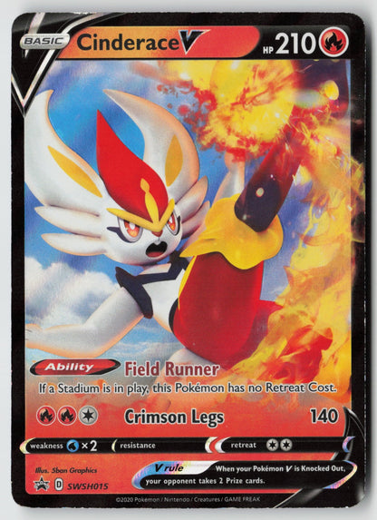 Cinderace V SWSH015 SWSH: Sword & Shield Promo Cards Promo Holo NM 5ban Graphics