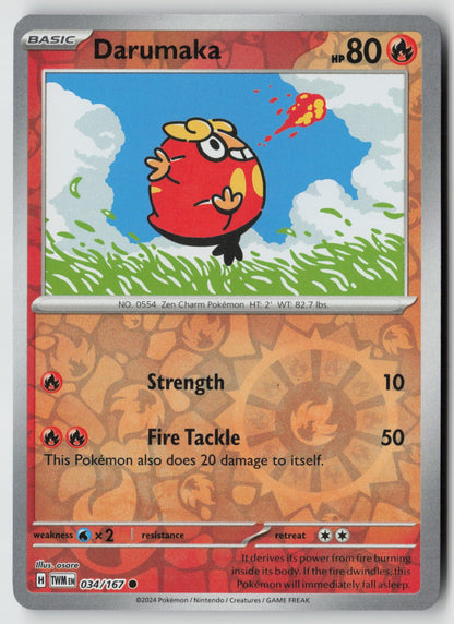 Darumaka 034/167 SV06: Twilight Masquerade Common Reverse Holo NM osare