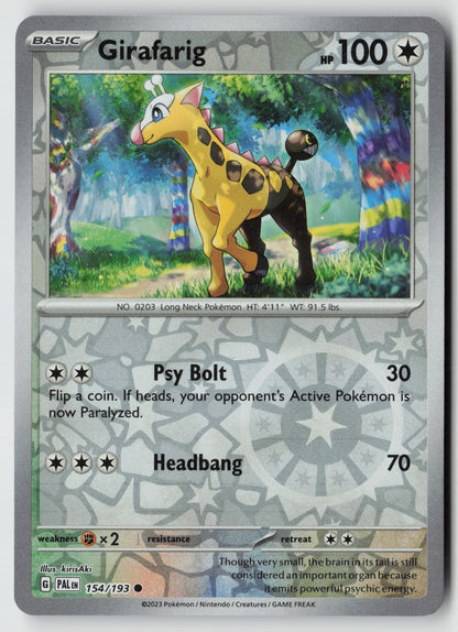 Girafarig 154/193 SV02: Paldea Evolved Common Reverse Holo NM kirisAki