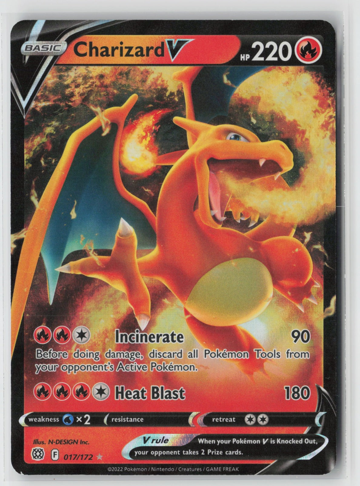Charizard V 017/172 SWSH09: Brilliant Stars Ultra Rare Holo NM N-DESIGN Inc