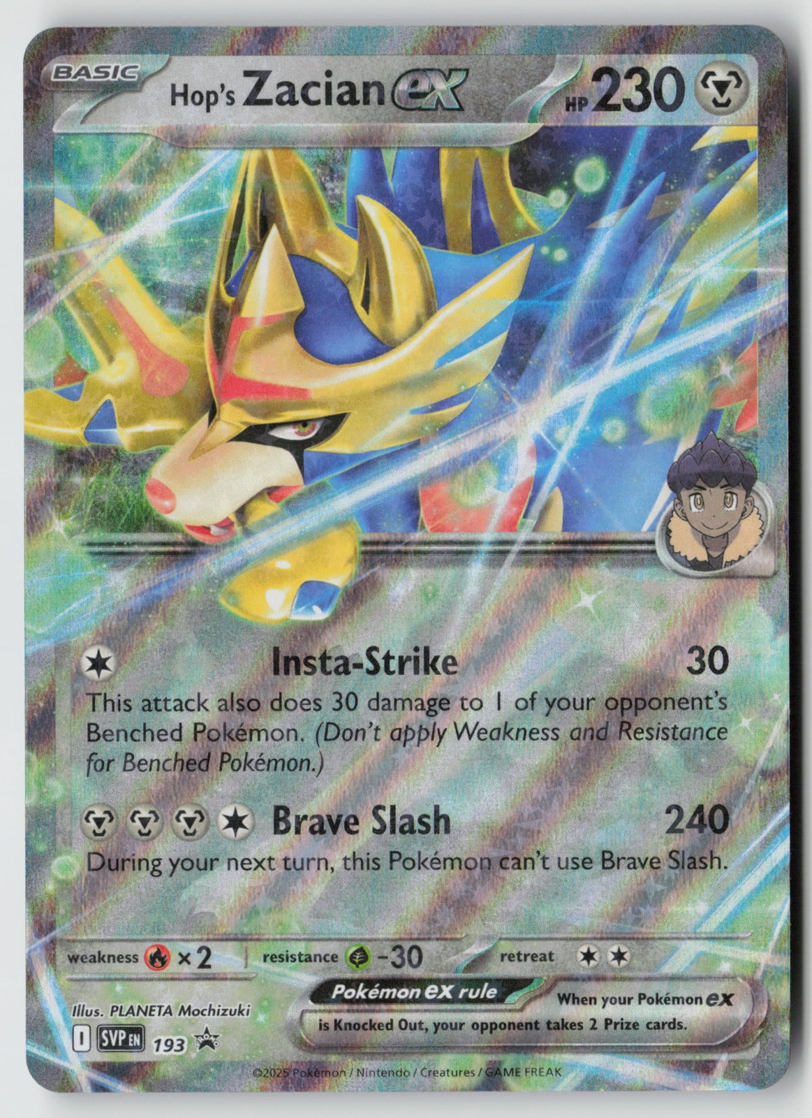 Hop's Zacian ex SVP193 SV: Scarlet & Violet Promo Cards NM aky CG Works