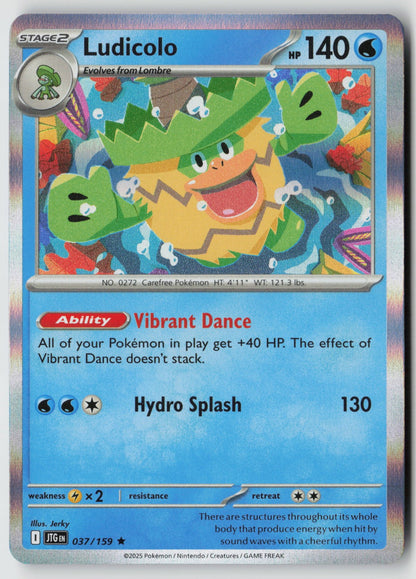 Ludicolo 037/159 SV09: Journey Together Rare Holo NM Jerky
