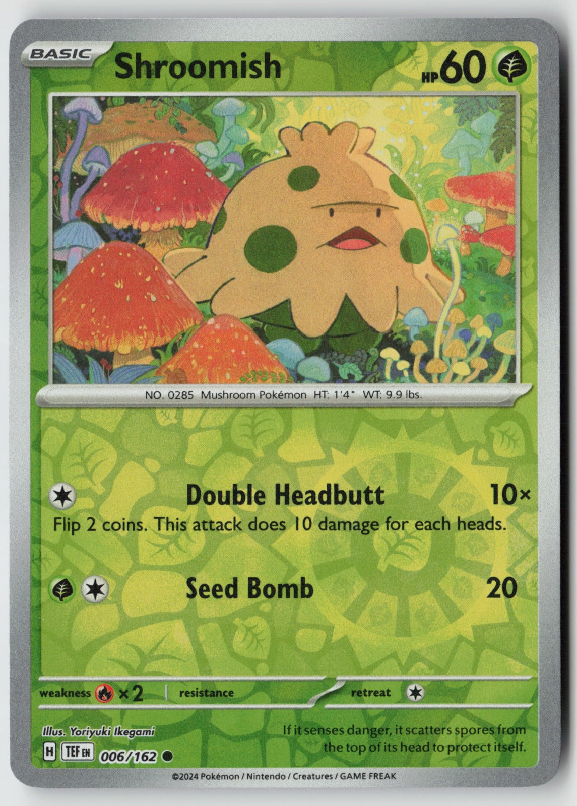 Shroomish 006/162 SV05: Temporal Forces Common Reverse Holo NM Yoriyuki Ikegami