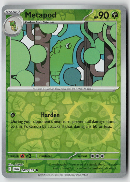 Metapod 002/159 SV09: Journey Together Common Reverse Holo NM OKUBO