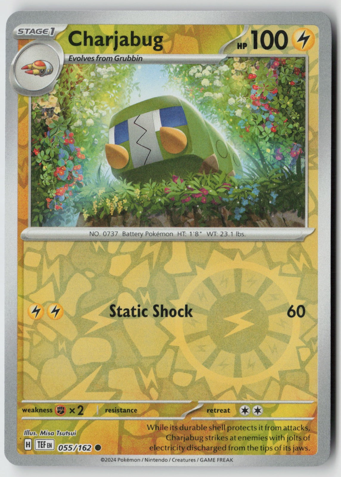 Charjabug 055/162 SV05: Temporal Forces Common Reverse Holo NM Misa Tsutsui