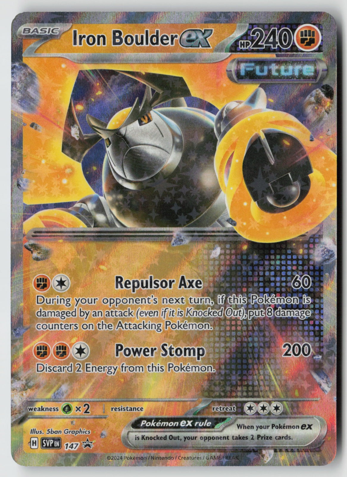 Iron Boulder ex 147 SV: Scarlet & Violet Promo Cards Promo Holo NM