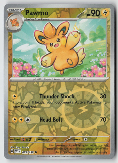 Pawmo 075/198 SV01: Scarlet & Violet Base Set Common Reverse Holo NM Mizue