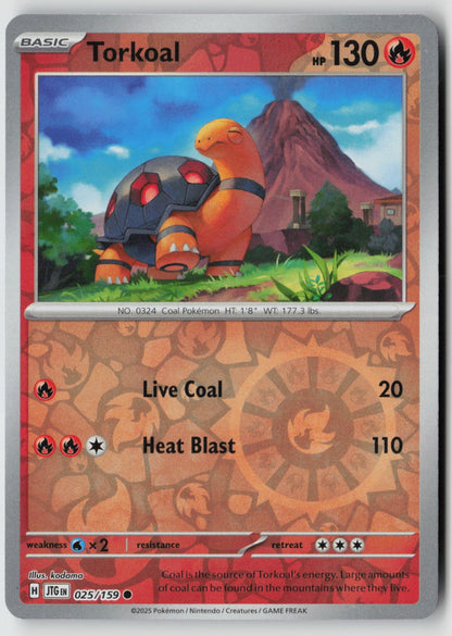 Torkoal 025/159 SV09: Journey Together Common Reverse Holo NM kodama