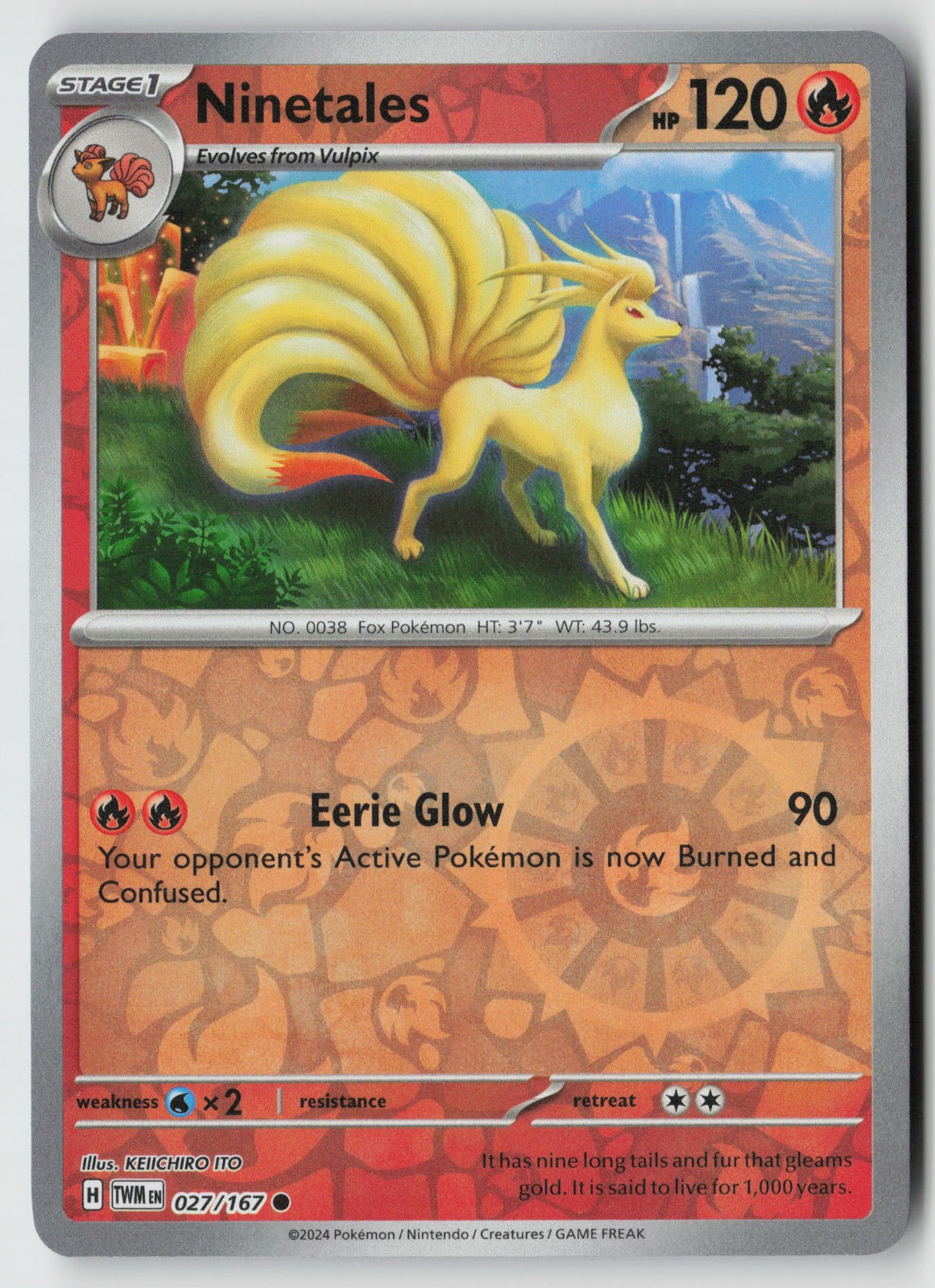 Ninetales 027/167 SV06: Twilight Masquerade Common NM KEIICHIRO ITO