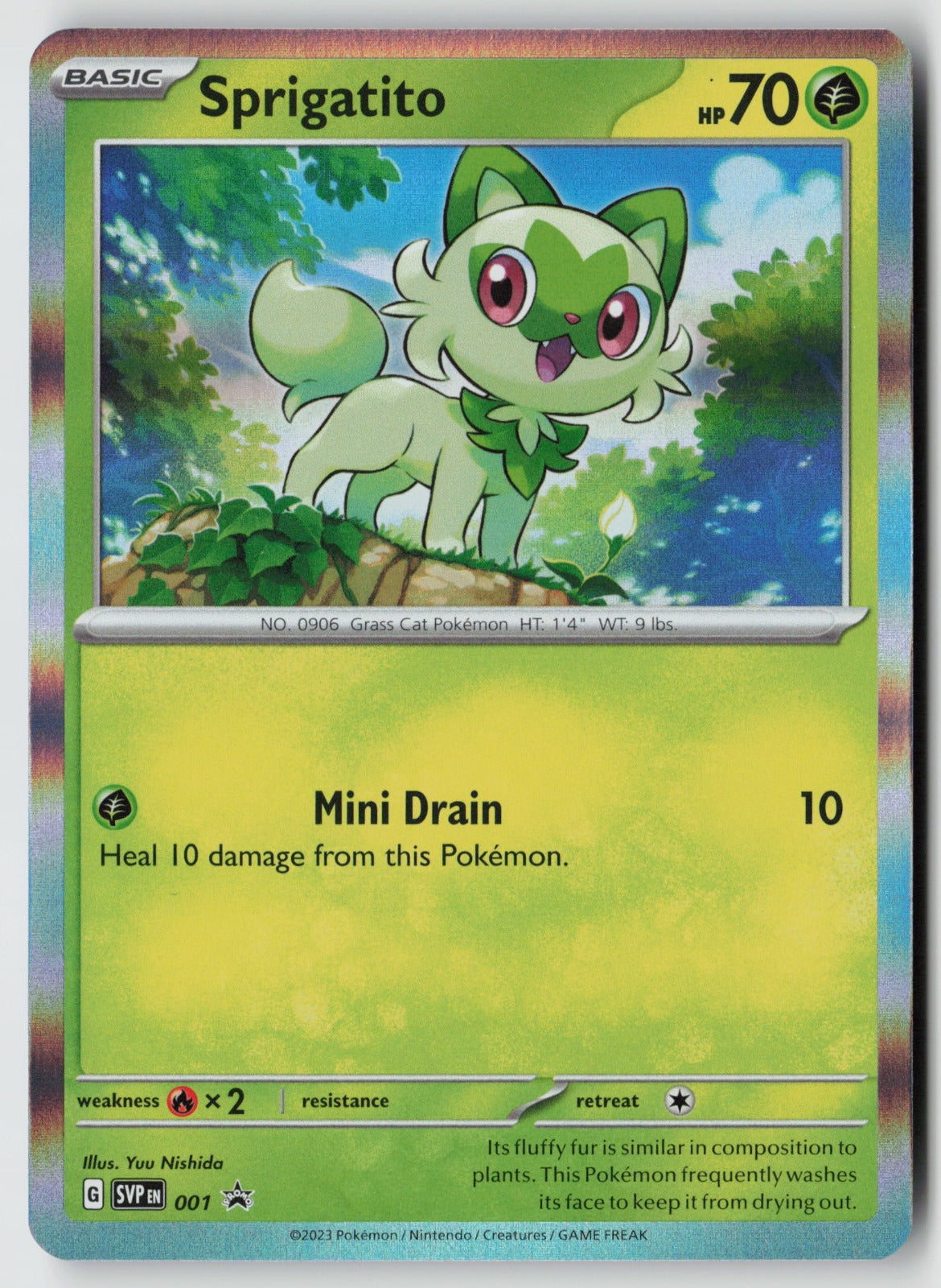 Sprigatito 001 SV: Scarlet & Violet Promo Cards Promo Holo NM Yuu Nishida