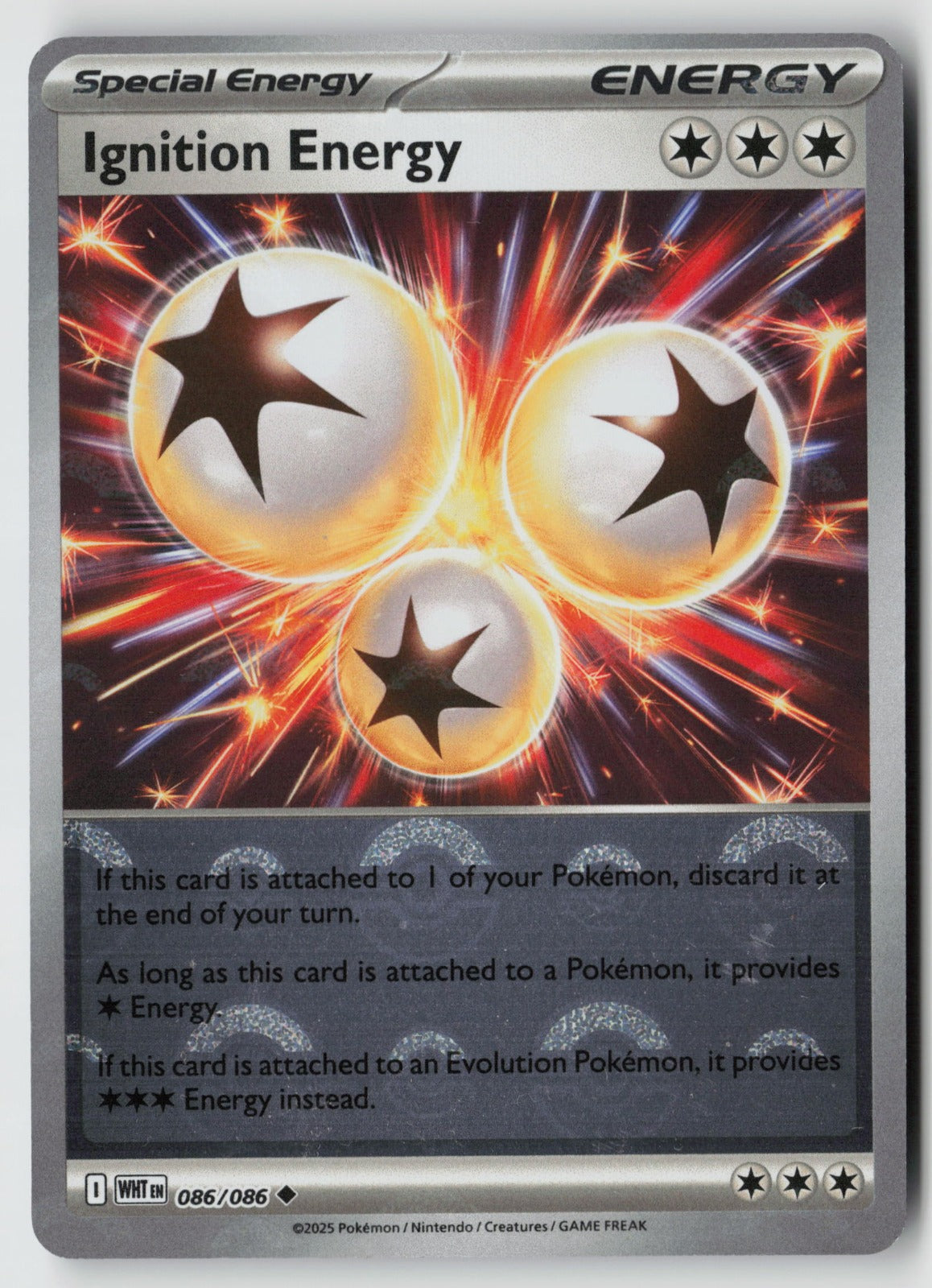 Ignition Energy (Poke Ball Pattern) 086/086 SV: White Flare Uncommon Holo NM