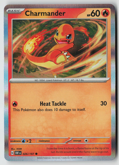 Charmander 026/197 SV03: Obsidian Flames Common NM DOM