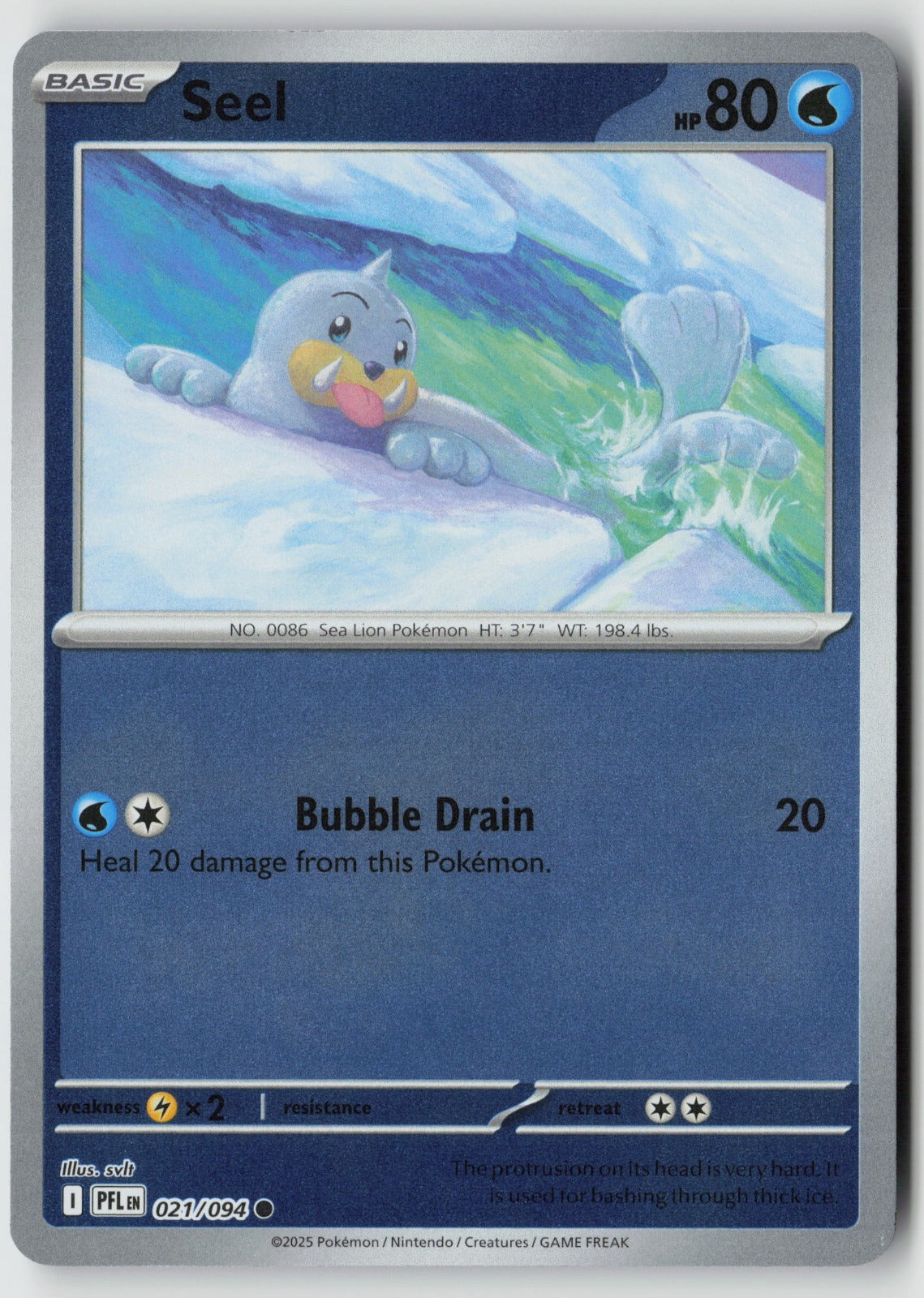 Seel 021/094 ME02: Phantasmal Flames Common Reverse Holo NM svlt