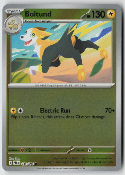 Boltund 031/094 ME02: Phantasmal Flames Common Reverse Holo NM Orca