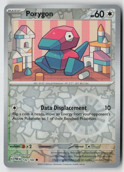 Porygon 142/182 SV04: Paradox Rift Common Reverse Holo NM Taiga Kayama