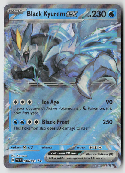 Black Kyurem ex 048/191 SV08: Surging Sparks Double Rare Holo NM kawayoo