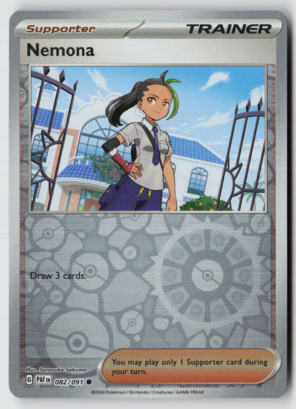 Nemona 082/091 SV: Paldean Fates Common Reverse Holo NM Sanosuke Sakuma