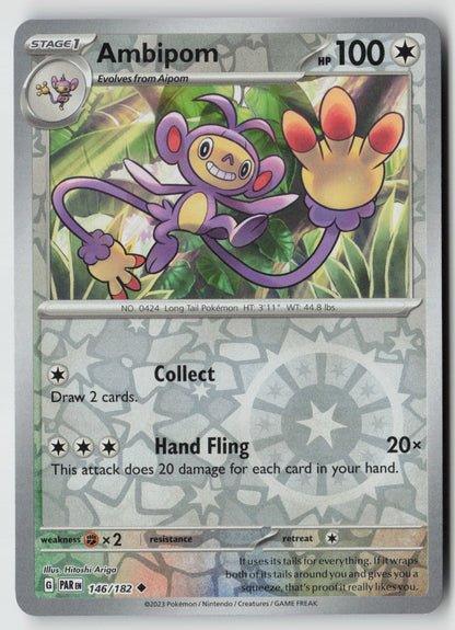 Ambipom 146/182 SV04: Paradox Rift Uncommon Reverse Holo NM Hitoshi Ariga