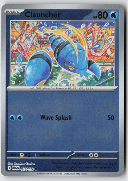 Clauncher 037/132 ME01: Mega Evolution Common Reverse Holo NM Tomokazu Komiya