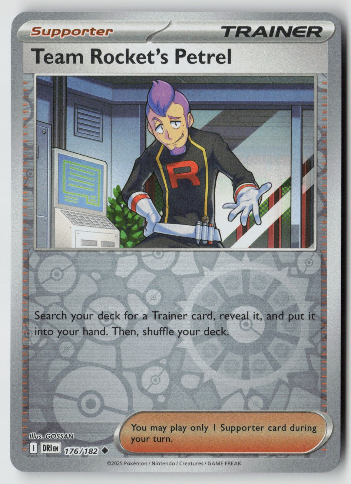 Team Rocket's Petrel 176/182 SV10: Destined Rivals Uncommon Reverse Holo NM