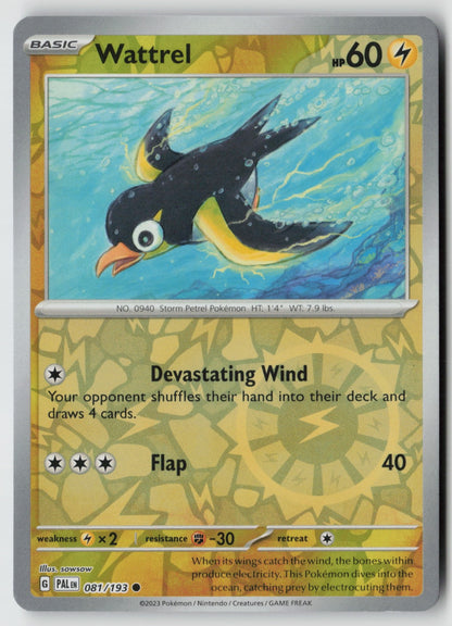 Wattrel 081/193 SV02: Paldea Evolved Common Reverse Holo NM sowsow