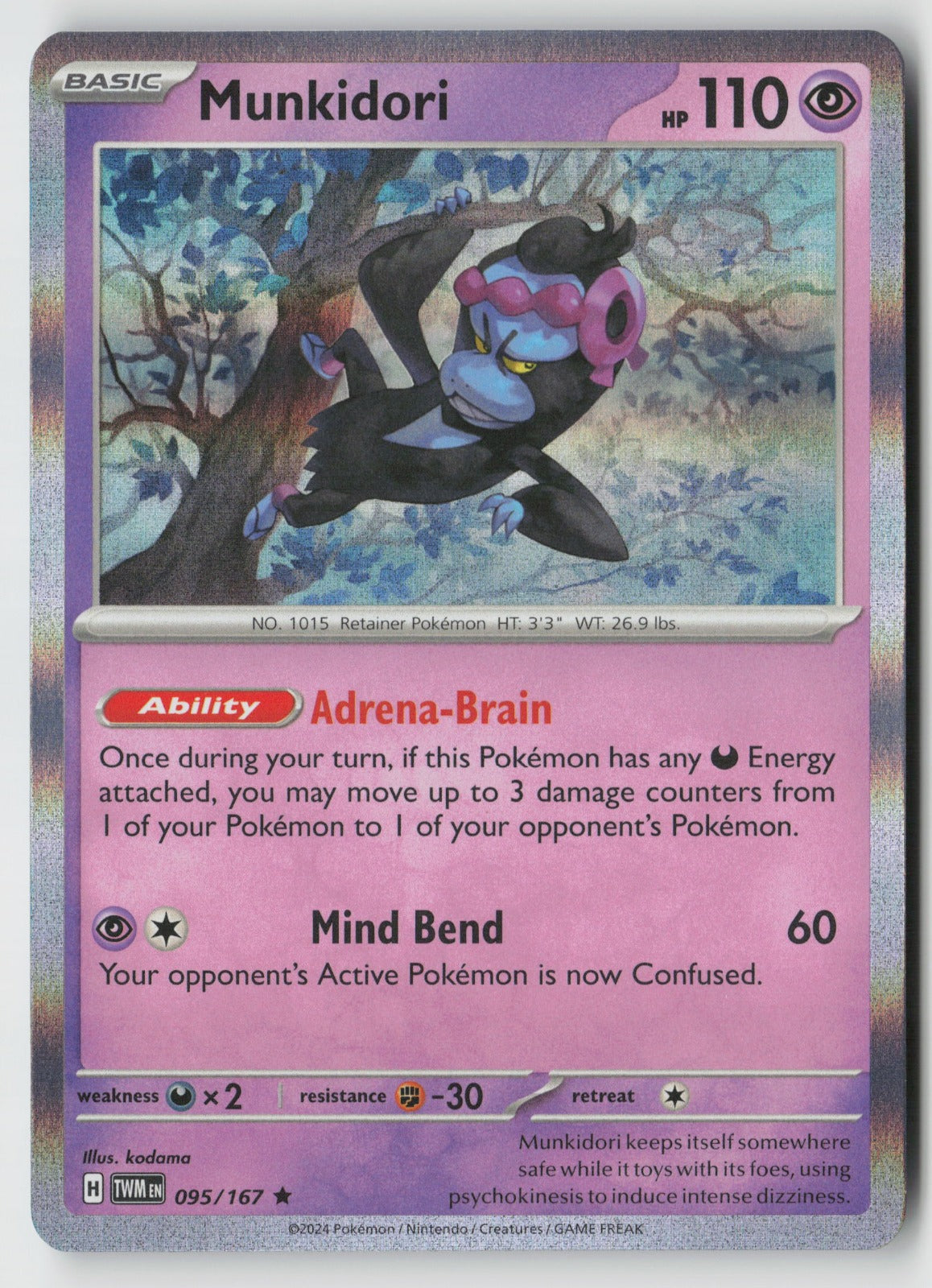 Munkidori 095/167 SV06: Twilight Masquerade Rare Holo NM kodama