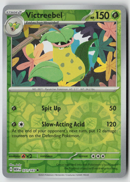 Victreebel 071/165 SV: Scarlet & Violet 151 Uncommon Reverse Holo NM Jerky